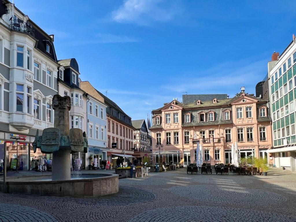 Die Innenstadt von Bingen bei Sonnenschein